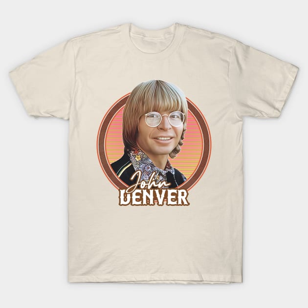 John Denver -  Retro Fan Artwork T-Shirt by DankFutura